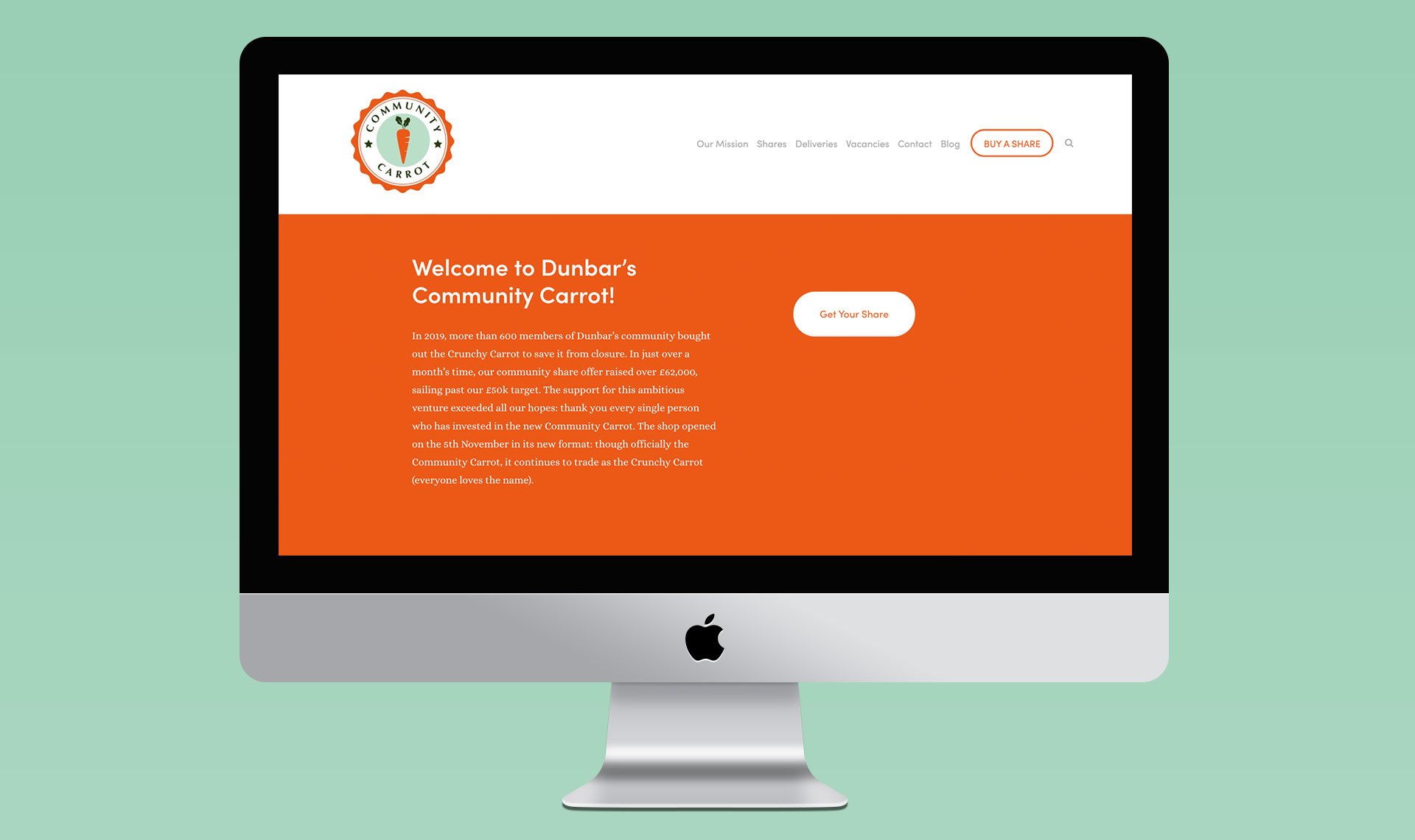 Community Carrot website design with Kate George and Ema J